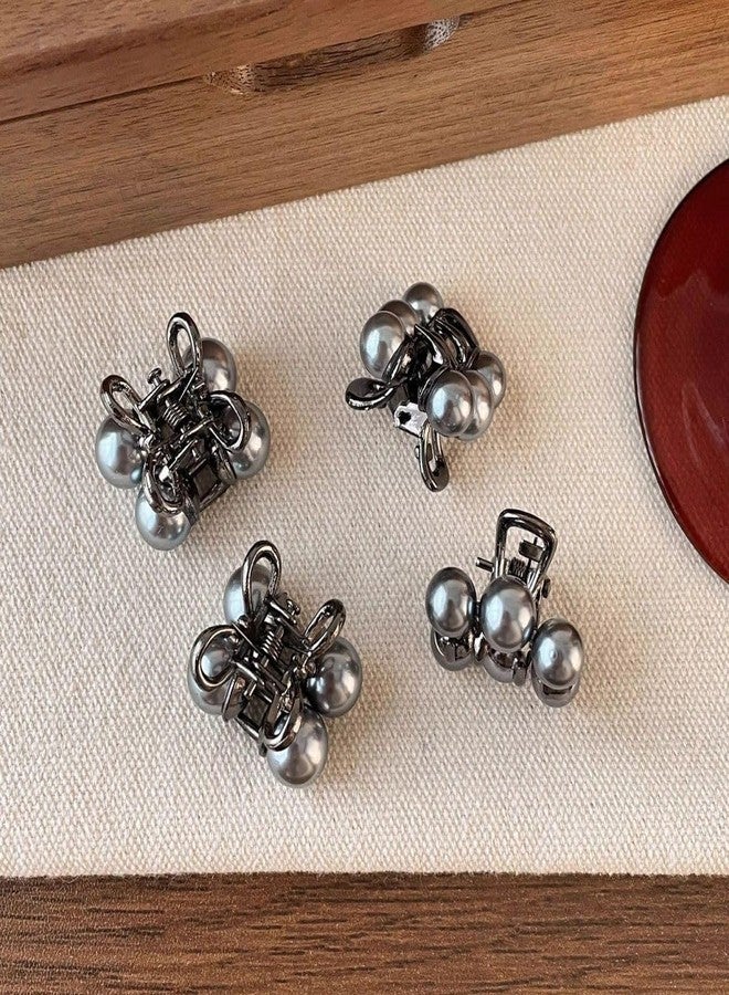 Agirlvct Small Hair Clips for Women,Cute Mini Pearl Claw Clips, Cherry Claw Clip for Half Up Bun Short Hair Pins, Metal Springs Hair Accessories Barrettes Birthday Christmas Gift for Daughter Girl(4 Pcs) - Image 5